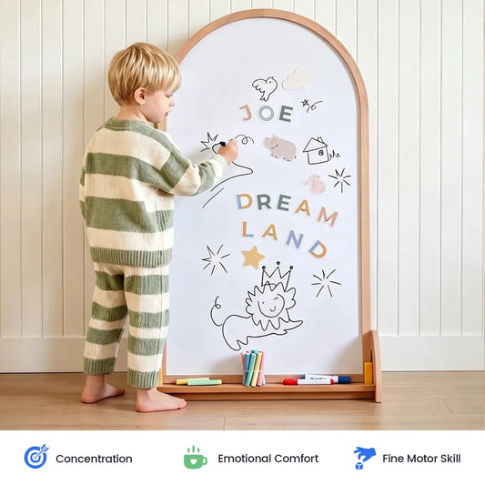 Double-Sided Arched Magnet Chalkboard