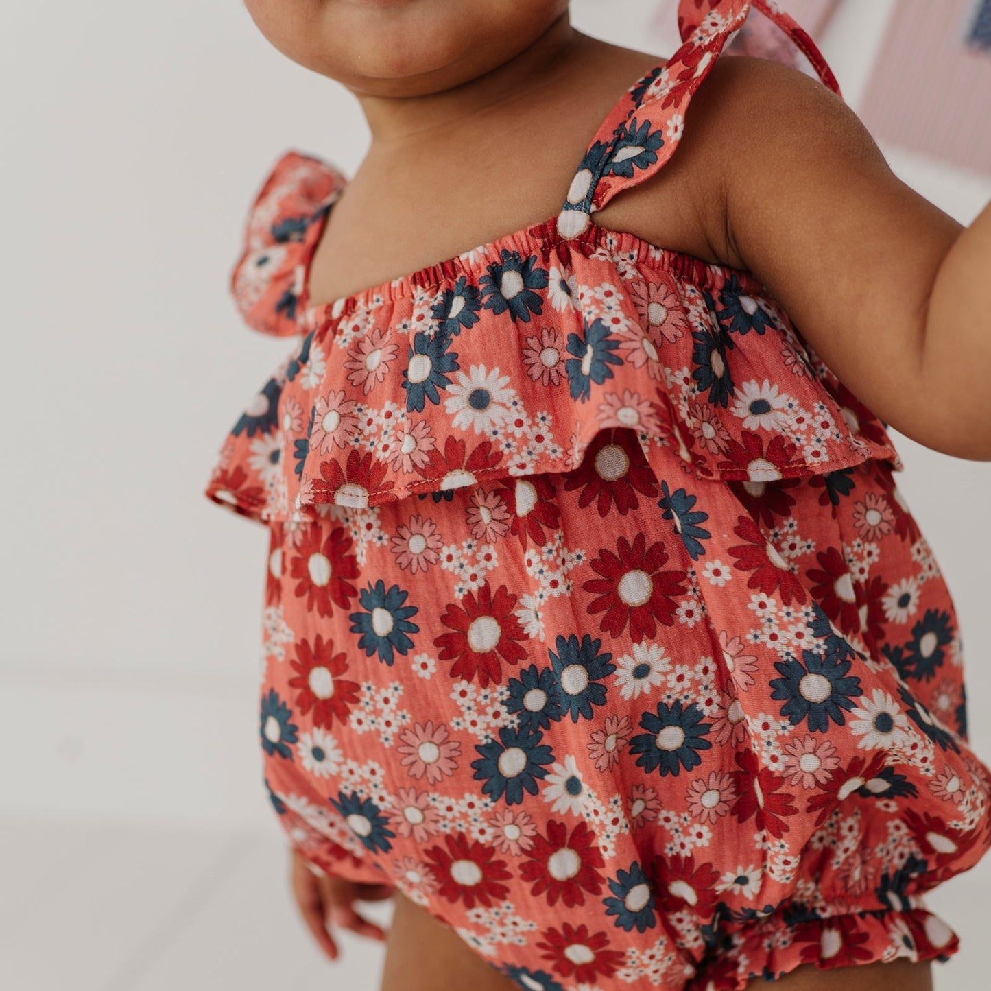 Cotton Gauze Bubble Romper - Americana Prints