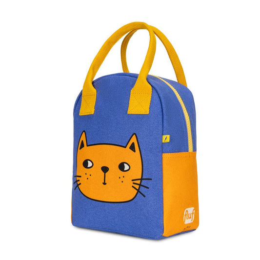 Fluf Organic Zipper Lunch Bag - Kitty