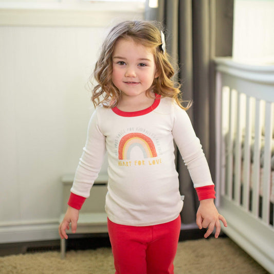 Finn + Emma Organic Baby & Toddler Pajamas- Kindness Rainbow