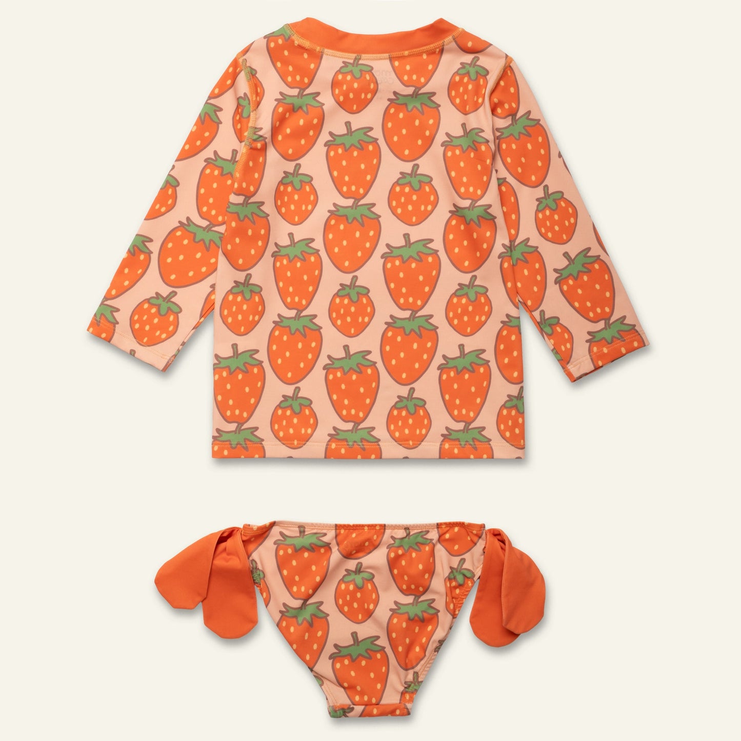 Recycled Polyester Rashguard Bikini Set - Strawberry