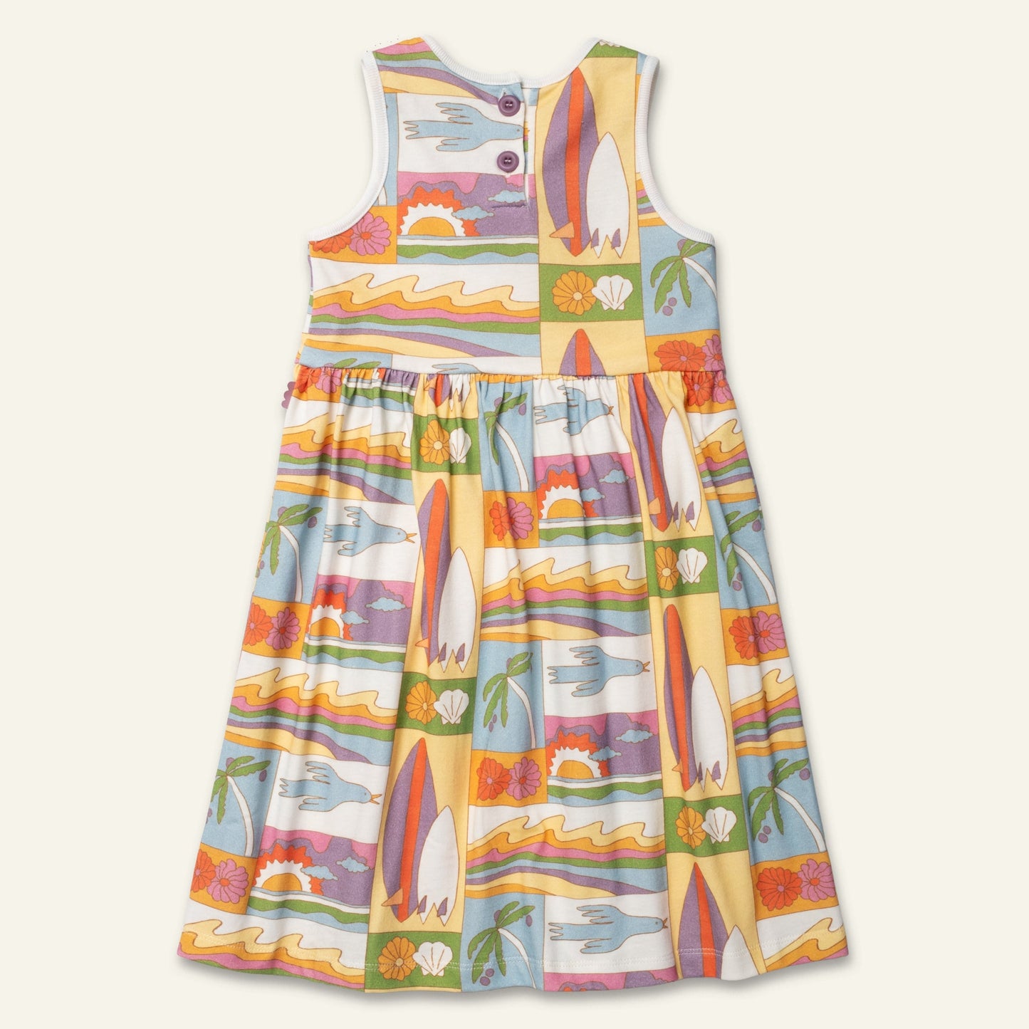 Organic Cotton Tank Dress - Beach Print