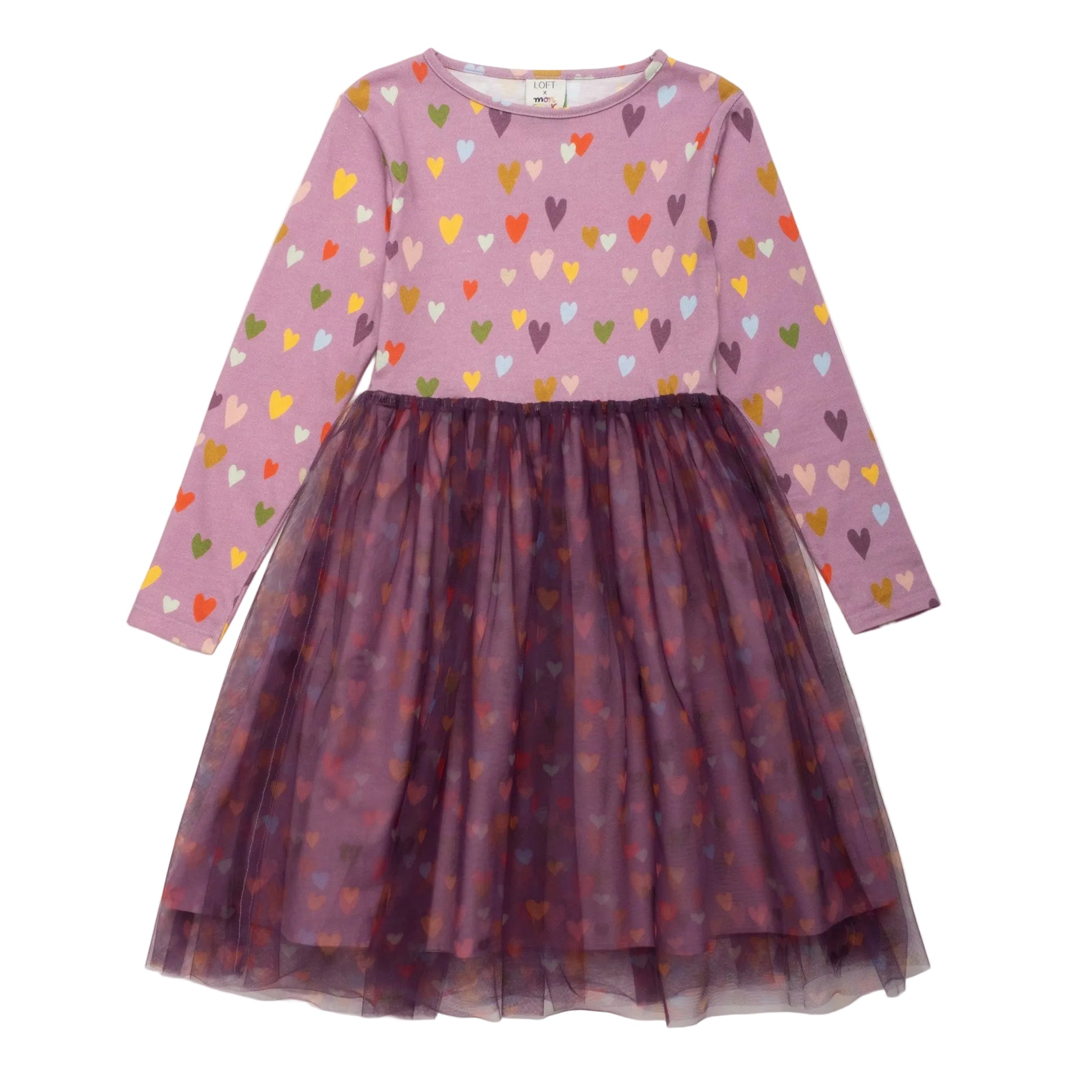 Mon Coeur Organic Cotton Tulle Dress - Mini Hearts