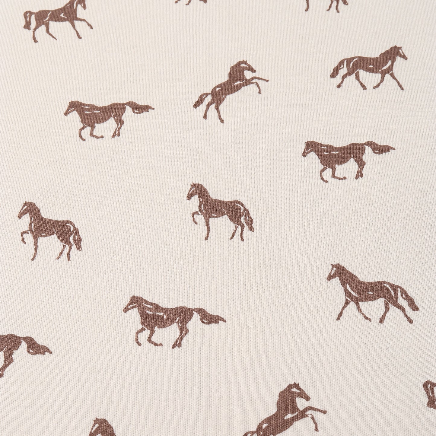 Organic Cotton Drop Shoulder Tee & Shorts Set - Horses
