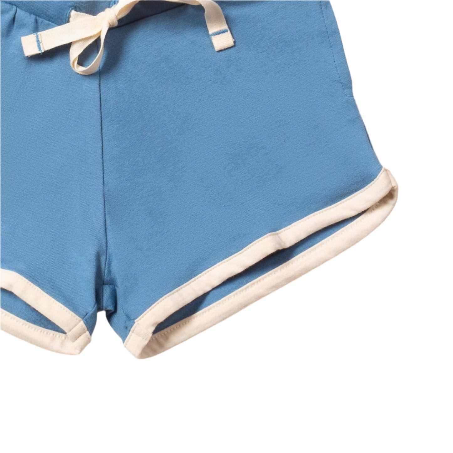 Little Green Radicals Organic Track shorts- blue