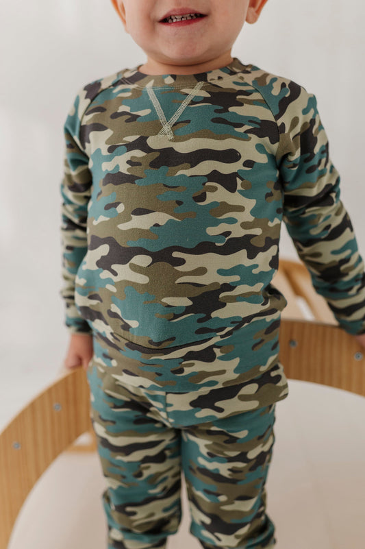 Bamboo Raglan Sweatshirt - Camouflage