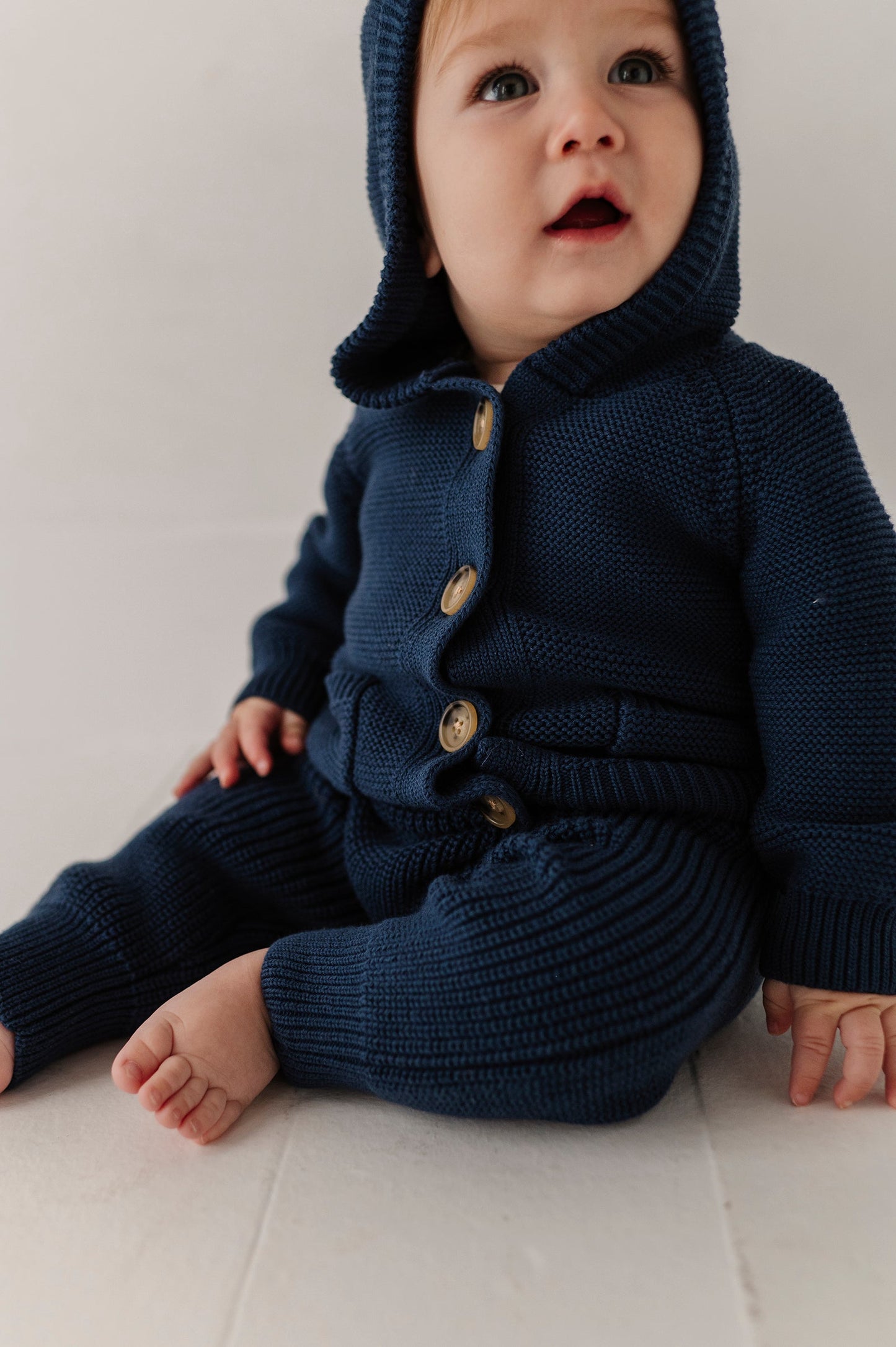 Cotton Knit Pants - Navy
