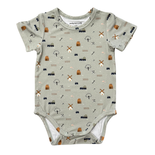 Baby Bamboo Viscose Short Sleeve Bodysuit - Soft Baby Onesie | babysprouts