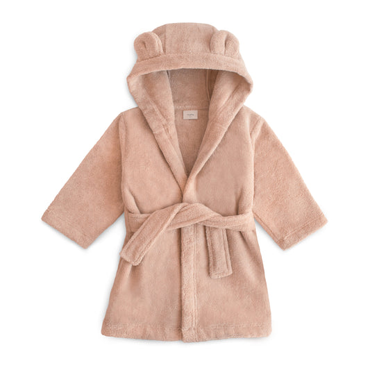 Mushie Organic Cotton Hooded Robe with Bear Ears