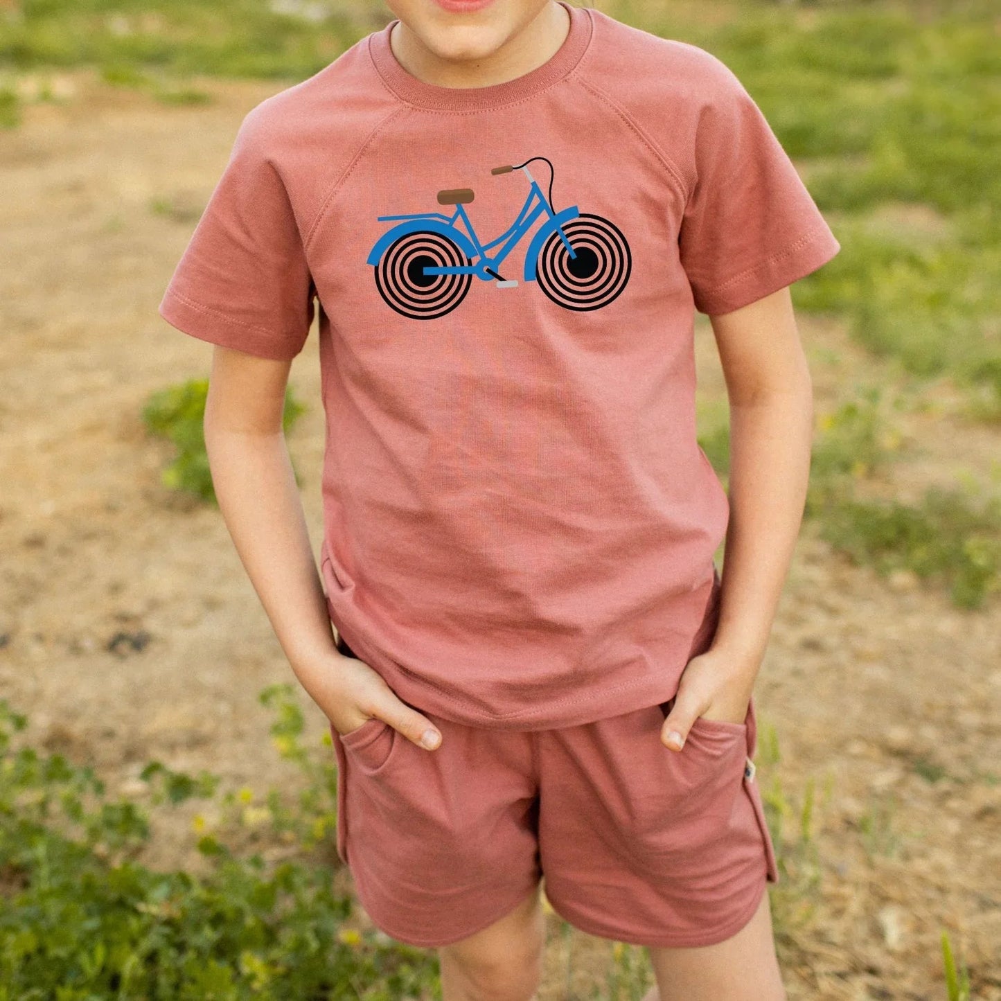 Organic Cotton Bike Ride Graphic T-Shirt | Jackalo