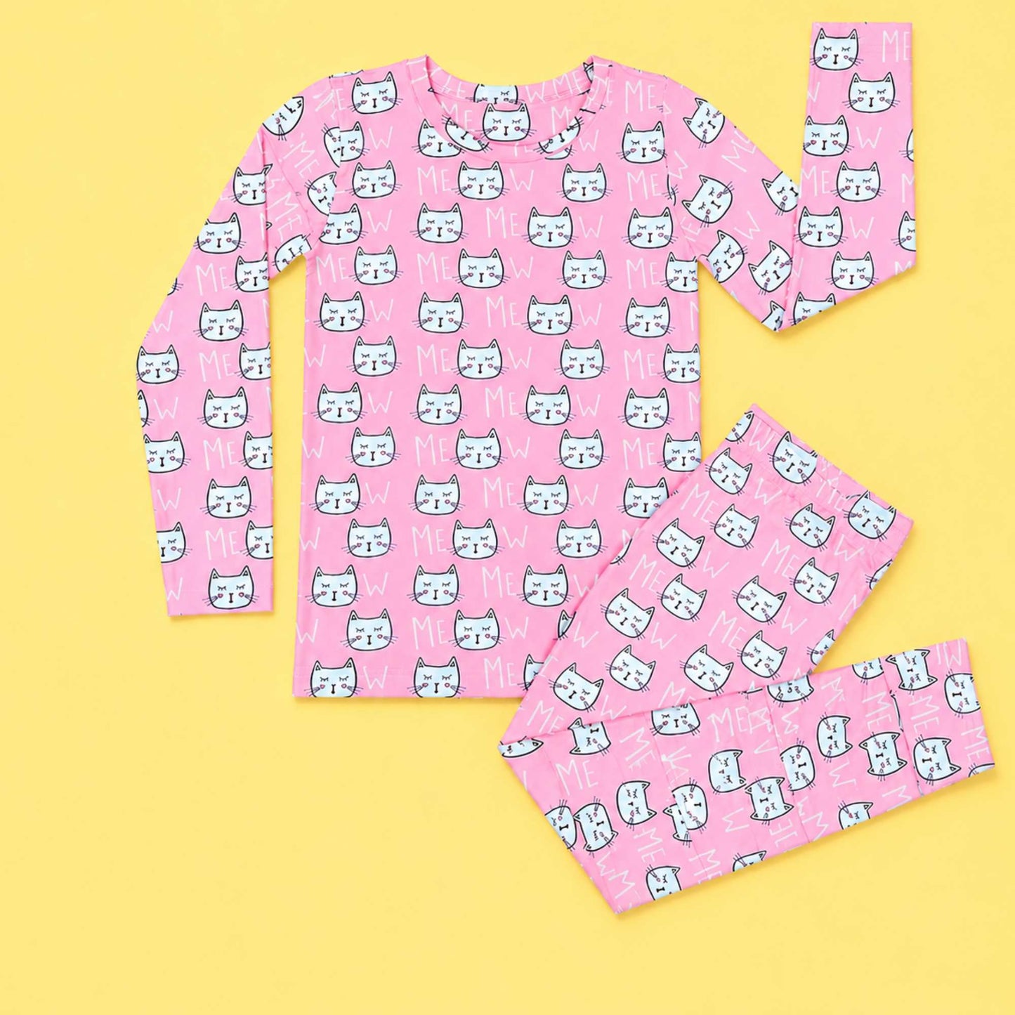 Modal Pajama Set - Kitty Cats