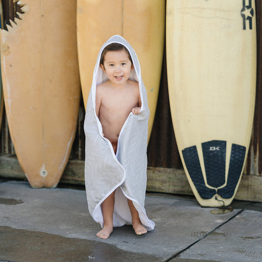 Mebie Baby Muslin Hooded Towel- Desert Sage