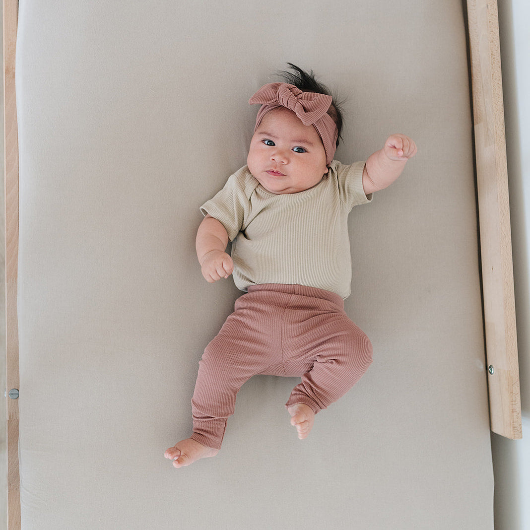 Dusty Rose Organic Cotton Leggings | Mebie Baby