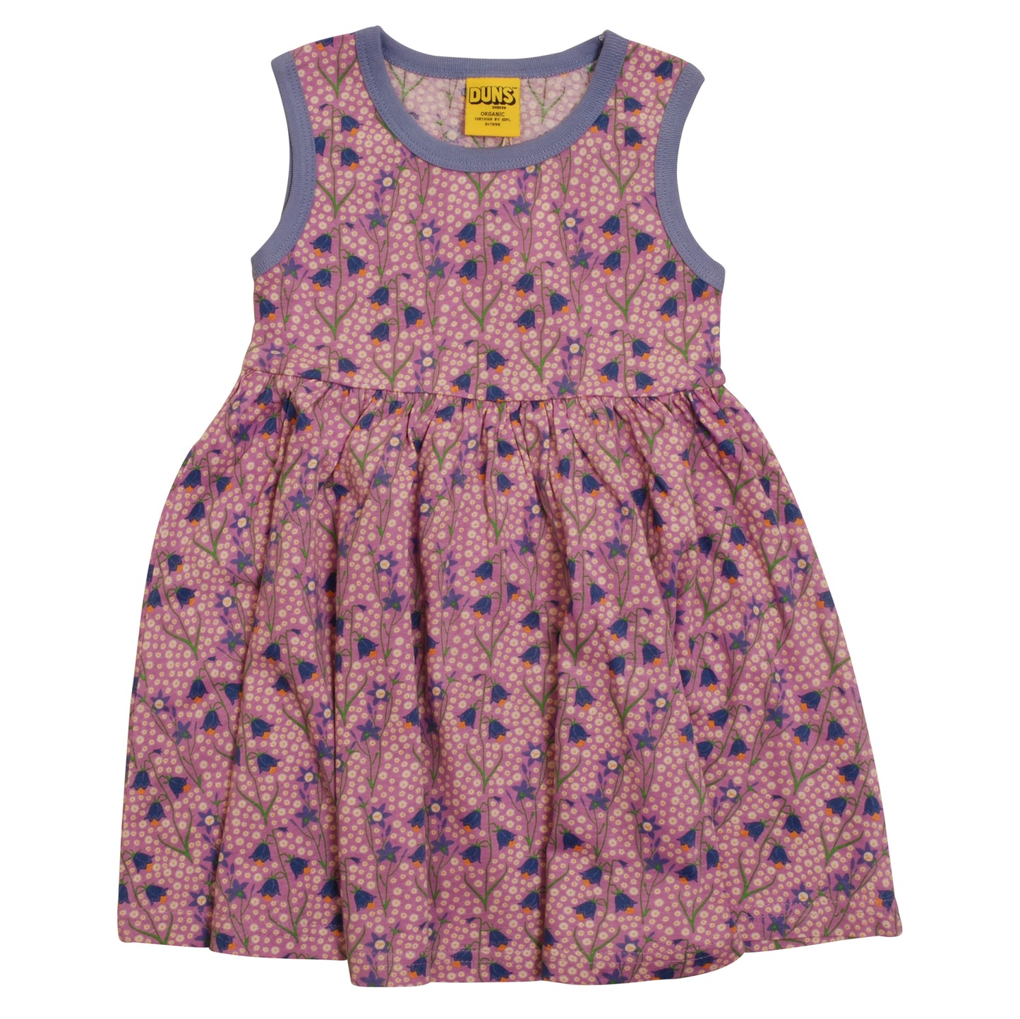 DUNS Sweden organic Sleeveless dress- bluebells, light purple