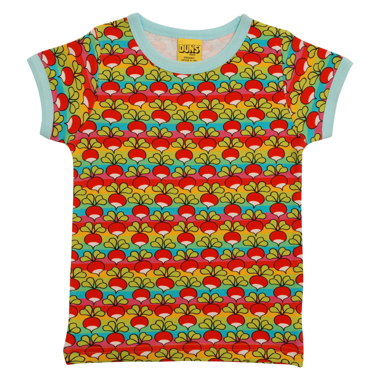 DUNS Sweden organic Short sleeve top- radish, ministripe