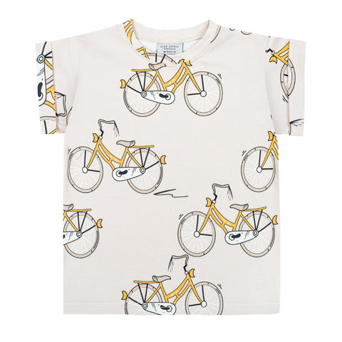 Dear Sophie organic Short sleeve t-shirt- bike white