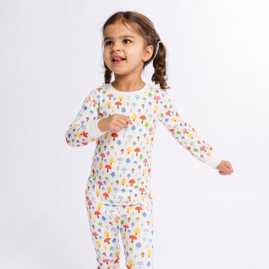 DoDo Banana Organic Pima Cotton Pajama Set- Magic Mushrooms