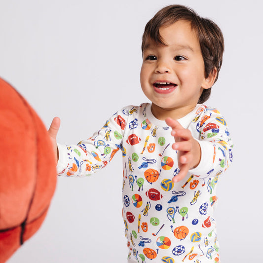 DoDo Banana Organic Pima Cotton Pajama Set- Play Ball