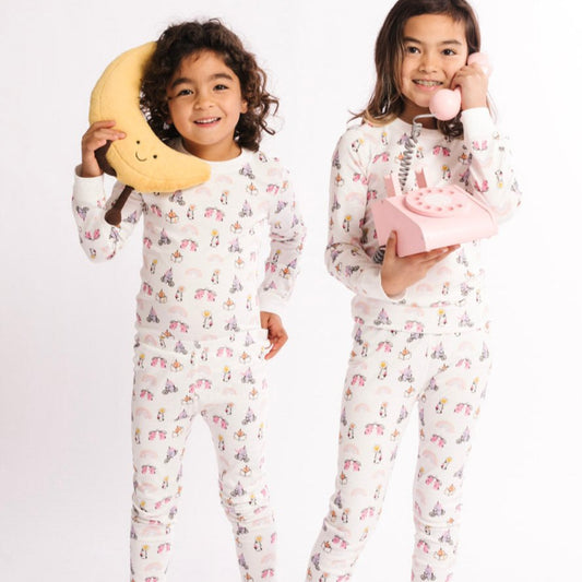 DoDo Banana Organic Pima Cotton Girls' Pajama Set- Unicorn