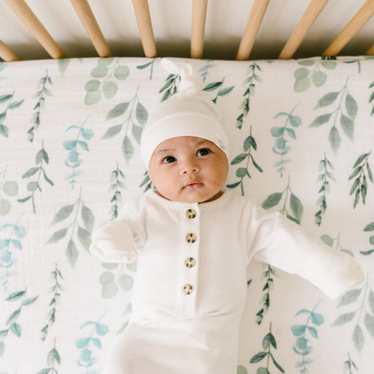 Fawn & Foster organic Muslin gauze swaddle blanket- sage*