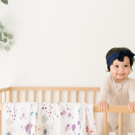 Fawn & Foster organic Muslin gauze swaddle blanket- violet*