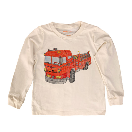 Orangeheat Organic Short/Long-Sleeved Kids' T-Shirt- Fire Truck