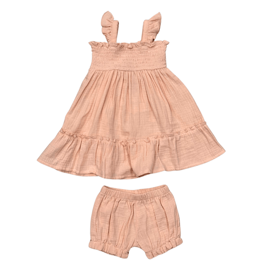 Cotton Gauze Flutter Dress Set - Baby Girl | babysprouts