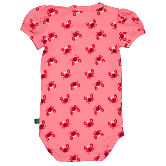 Fred's World organic Bodysuit- pink crab, back