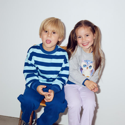 Fred's World Organic Girls' Sweatshirt- Owl Appliqué