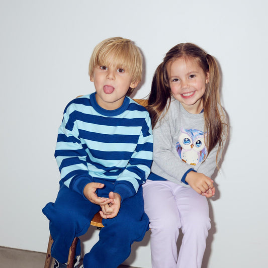 Fred's World Organic Girls' Ribbed Flare Pants- Iris Purple