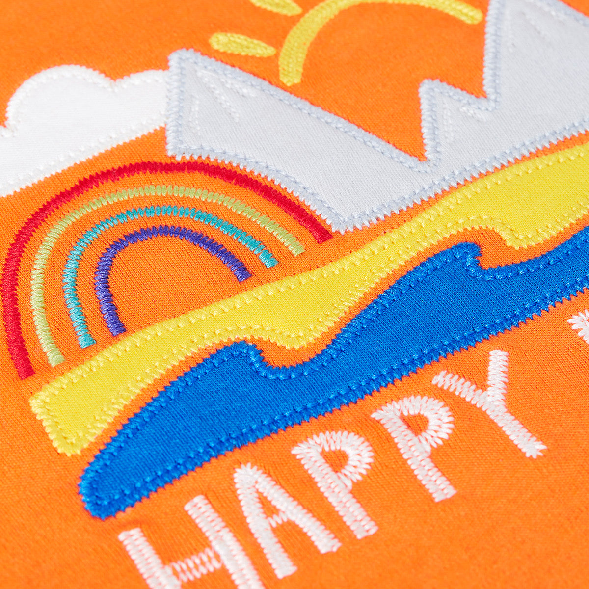 Frugi Organic Cotton Tee- Happy Days Appliqué