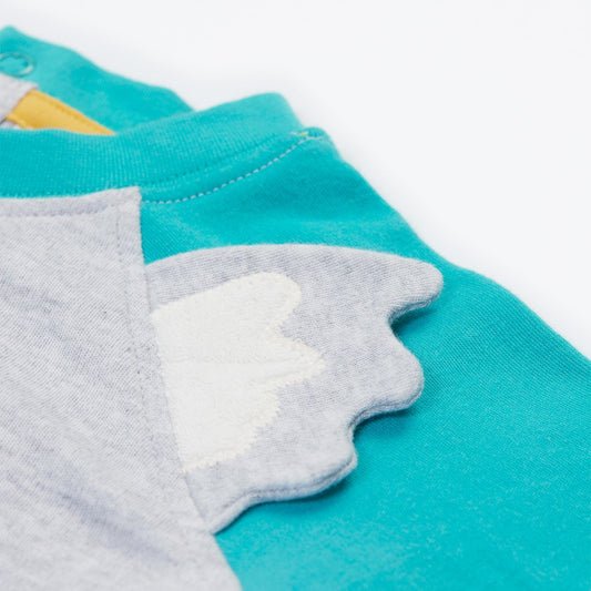 Frugi Organic Short-sleeved raglan t-shirt- koala appliqué