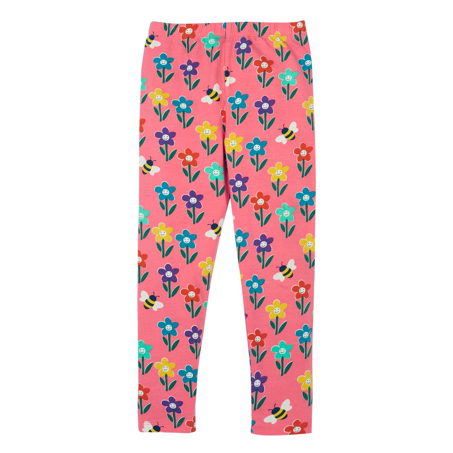 Frugi Organic Girls' Leggings- Fun Flowers