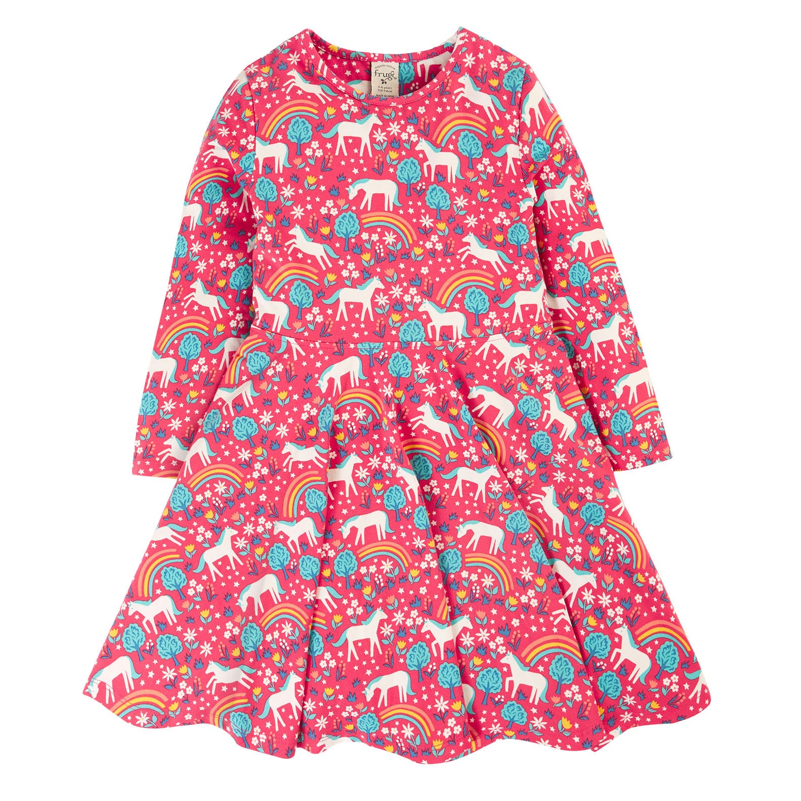 Frugi Girls Horse Skater Dress Girls Toddler 2-3 Year Pink Cotton by Childrensalon Frugi Girls Horse Skater Dress Girls Toddler 2-3 Year Pink Cotton by Childrensalon