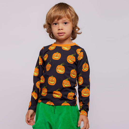 Smafolk Organic Cotton Long Sleeve T-Shirt - Jack-O-Lanterns