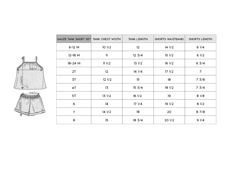 Girls Cotton Gauze Tank & Short Set - Summer Outfit | babysprouts