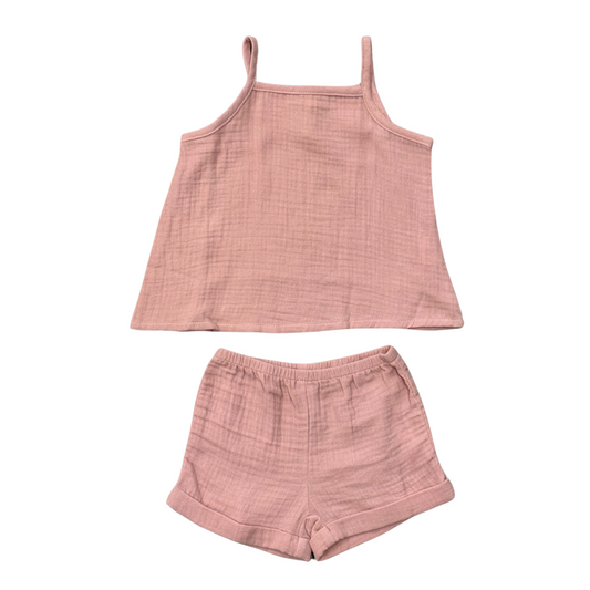 Girls Cotton Gauze Tank & Short Set - Summer Outfit | babysprouts