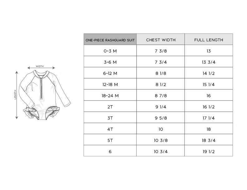 Recycled Polyester Ruffle Rash Guard Swimsuit