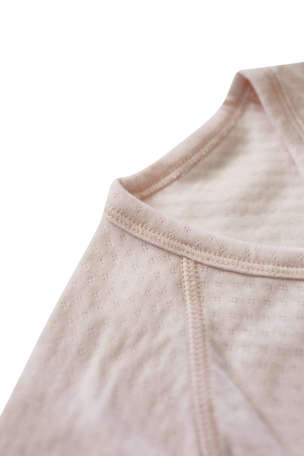 Organic Cotton Pointelle Kimono Onesie - Soft Pink