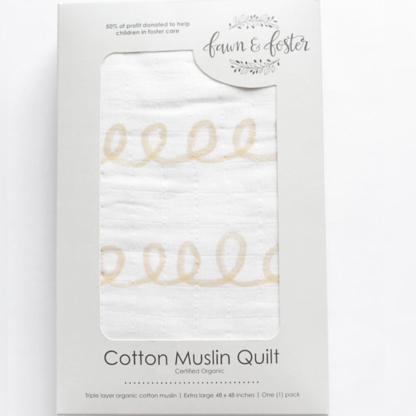 Fawn & Foster Organic Muslin gauze quilt- haven