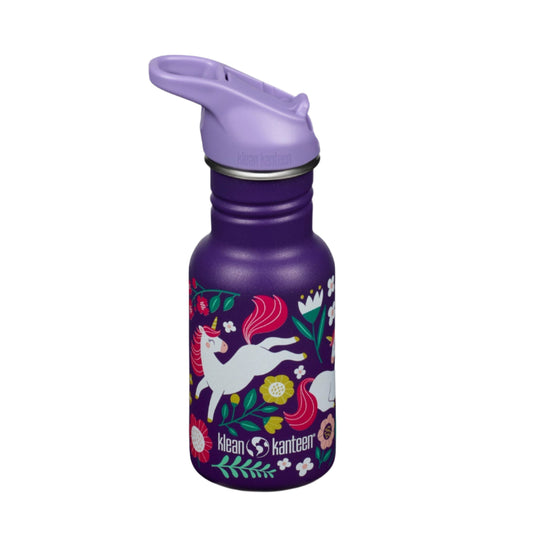 12 oz water bottle w/ sport cap & straw, various colors*