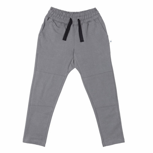 Organic Cotton Loopknit Kids Sweatpants - Gray | Jackalo