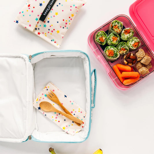 Keep Leaf organic Lunch box- hearts, interior