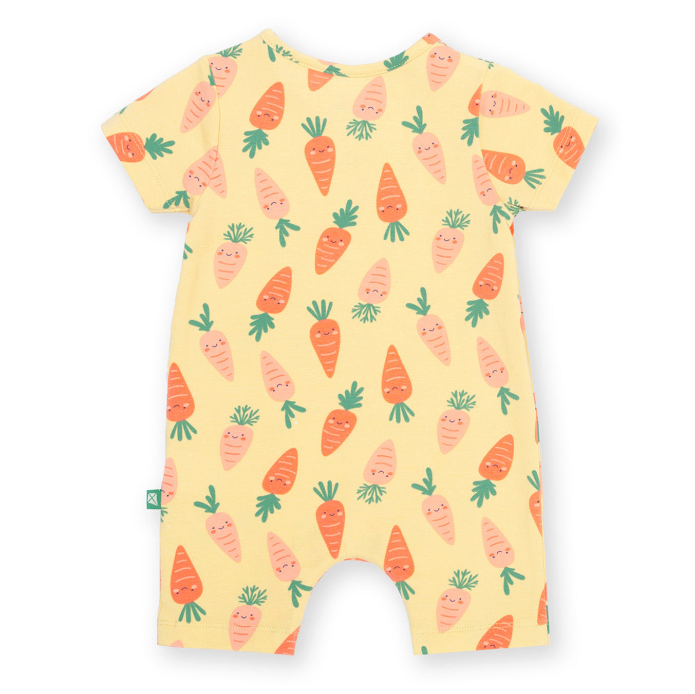 Organic Cotton Baby Short Romper Happy Carrot Print | Kite Clothing