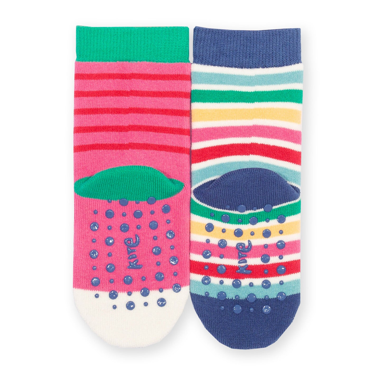 Organic Cotton Grippy Socks 2-Pack Sheep & Stripe | Kite Clothing