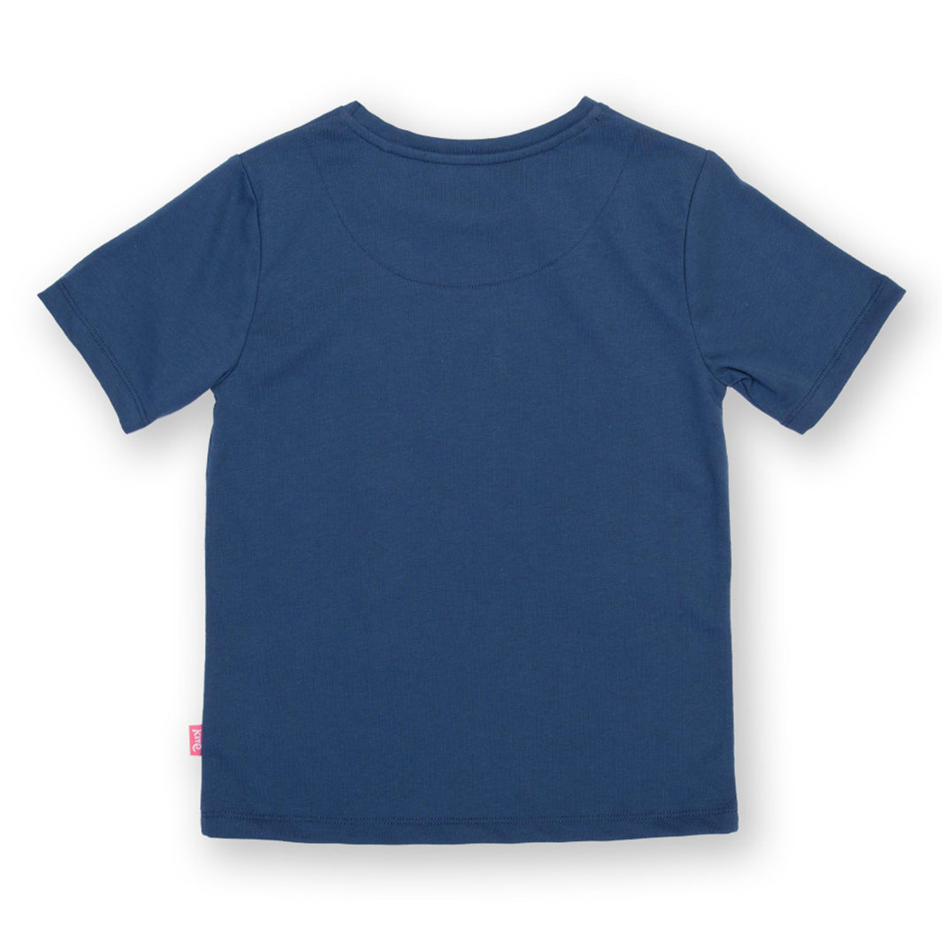 Kite organic T-shirt- ladybug appliqué, back