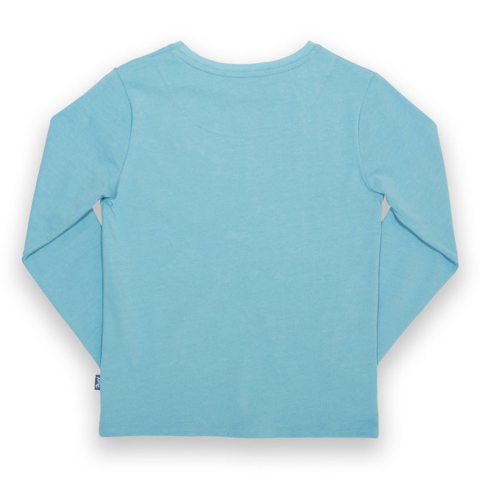 Kite organic T-shirt- narwhal appliqué, back