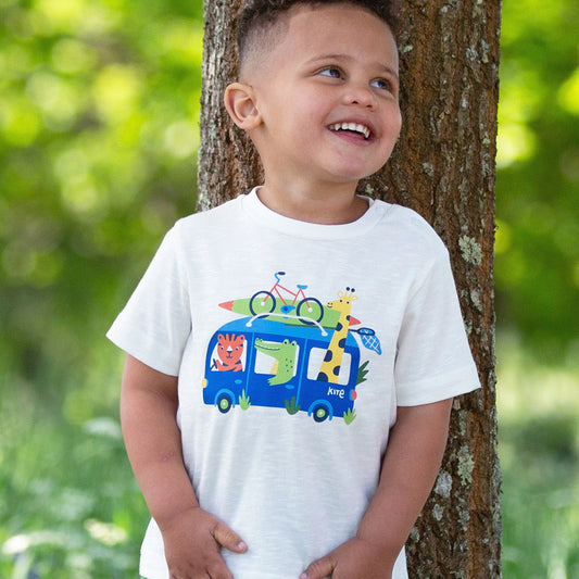 Organic Cotton Road Trip Print Short Sleeve Kids T-Shirt | Kite Clothing