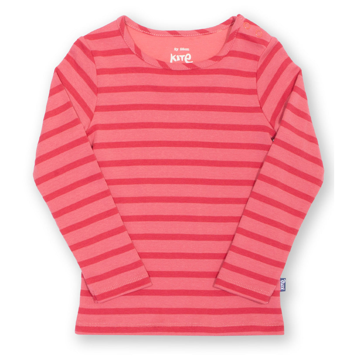 Kite Clothing Organic Girls' Long Sleeved T-Shirt- Rose Stripes