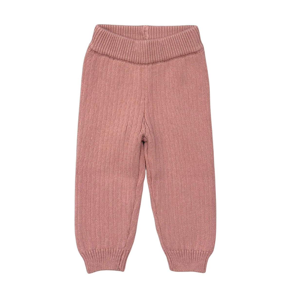 Cotton Knit Leggings - Rose